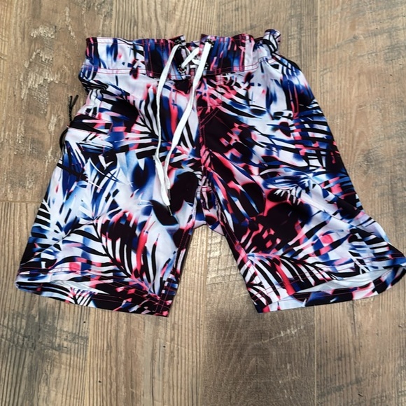 Just Bones Boardwear Boys Printed Swim Trunks Size 8 - Picture 2 of 9